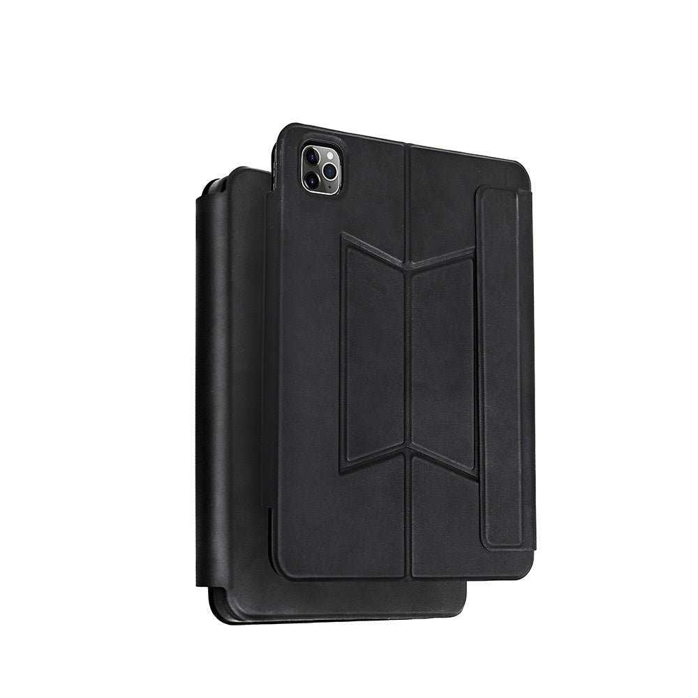 Apple iPad Pro 11 2024 Zore Border Keyboard Tablet Case with Bluetooth Connection and Keyboard Stand Black
