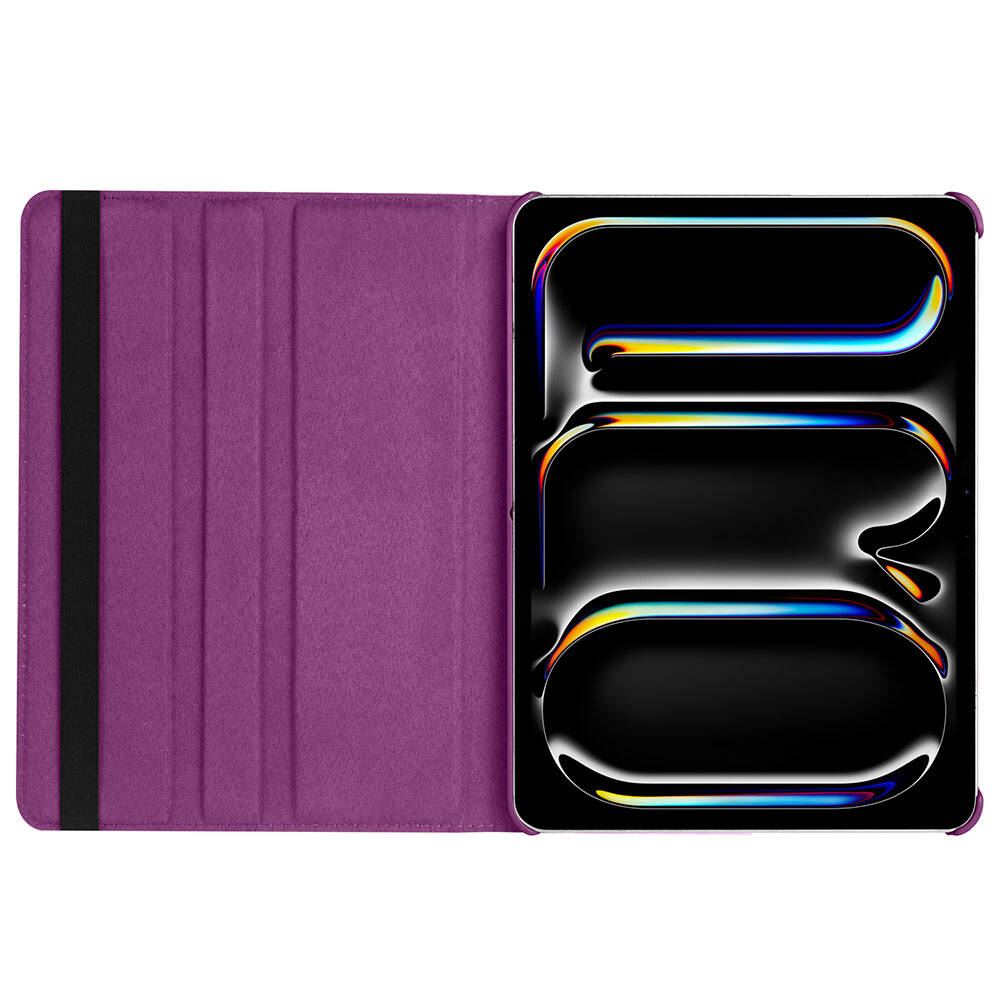 Apple iPad Pro 11 2024 Zore Rotating Stand Case Pink Dark