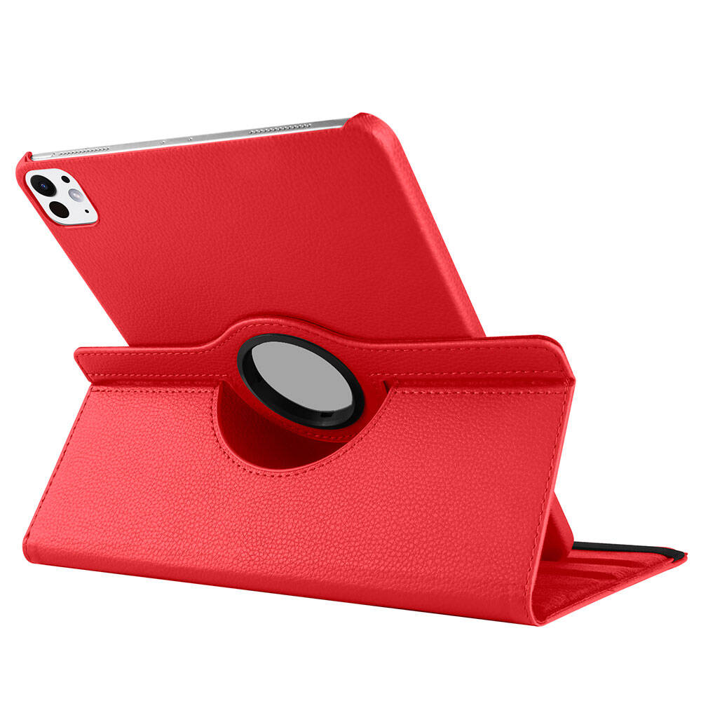 Apple iPad Pro 11 2024 Zore Rotating Stand Case Pink Dark