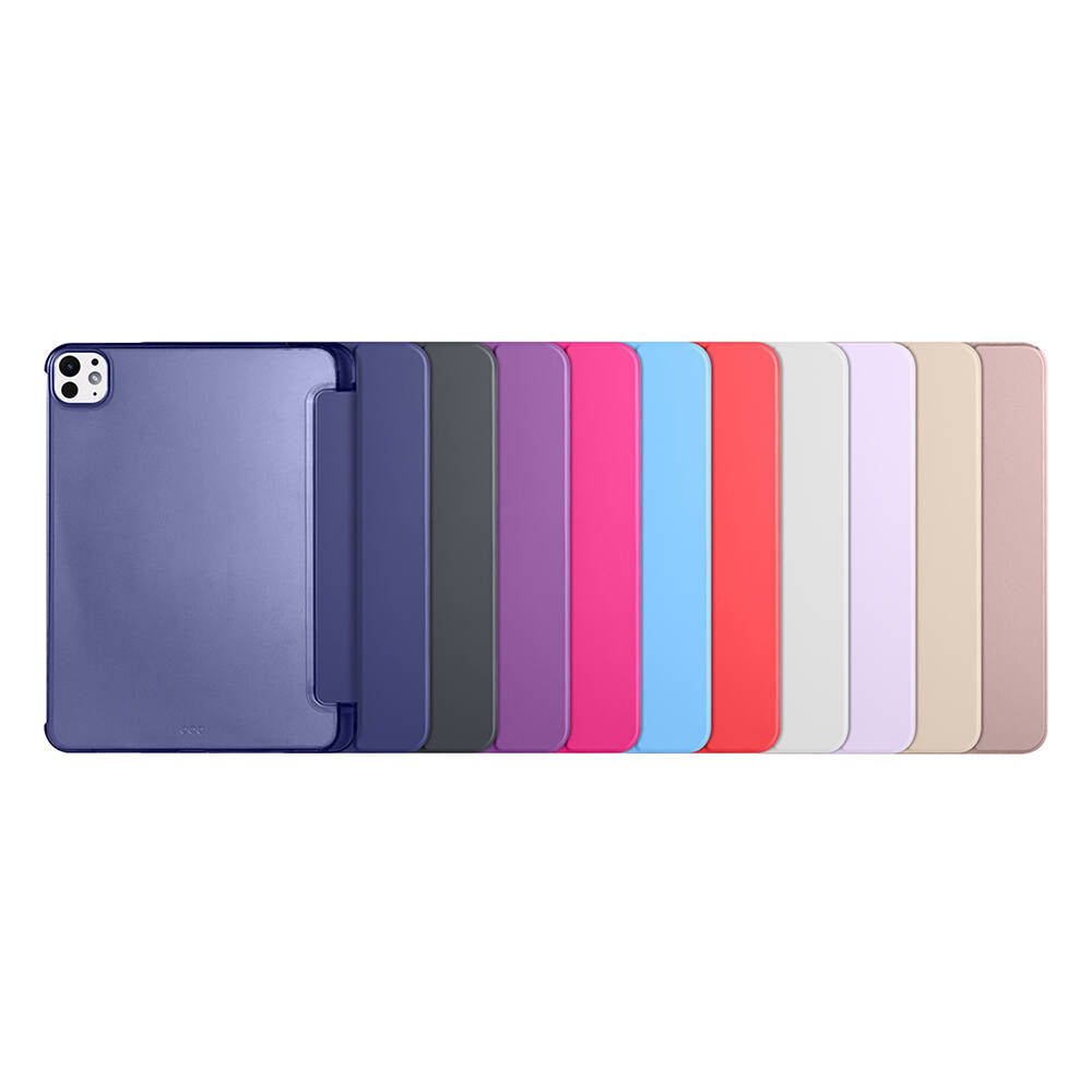 Apple iPad Pro 11 2025 M5 Zore Smart Cover Kalem Bölmeli Standlı 1-1 Kılıf Rose Gold