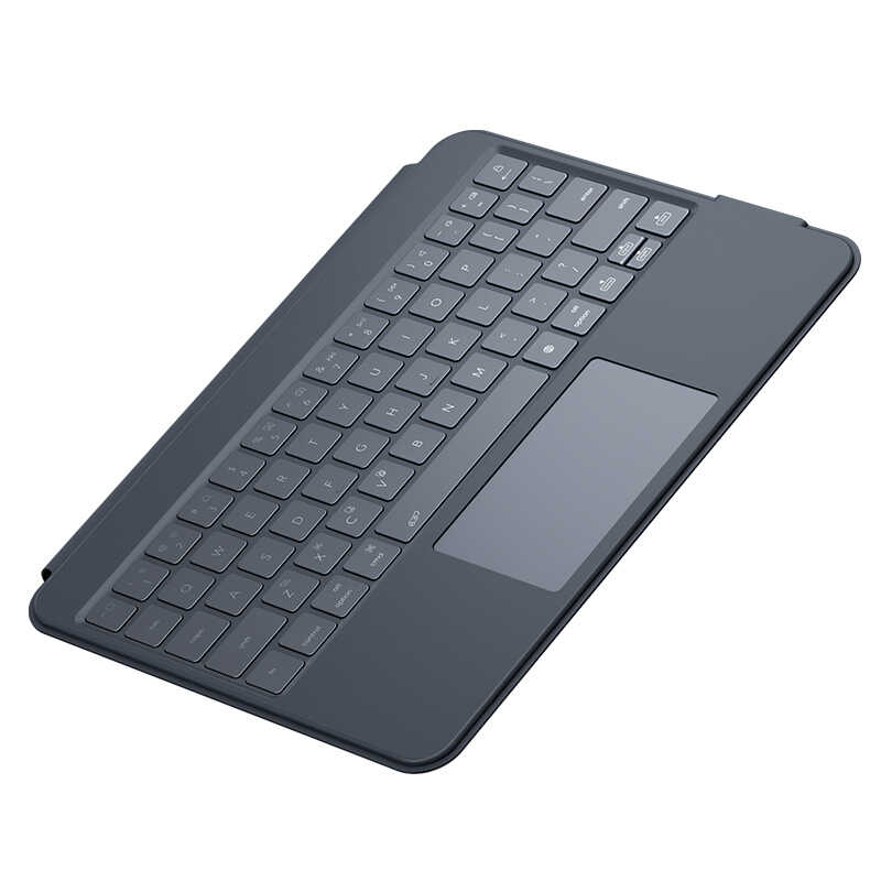 Apple iPad Pro 12.9 2020 (4.Nesil) Benks KB02 Kablosuz Klavyeli Kılıf Gri
