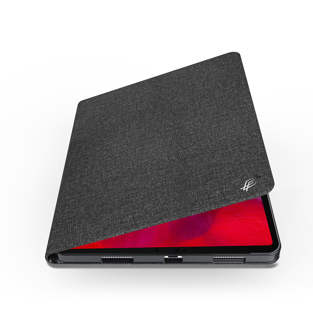 Apple iPad Pro 12.9 2020 Raptic Smartstyle Stand Case with Pencil Compartment Black