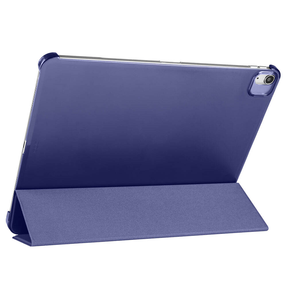 Apple iPad Pro 12.9 2022 M2 Zore Smart Cover with Pencil Compartment and Stand 1-in-1 Case Blue