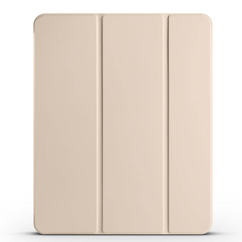 Apple iPad Pro 12.9 2022 M2 Zore Smart Cover with Pencil Compartment and Stand 1-in-1 Case Gold