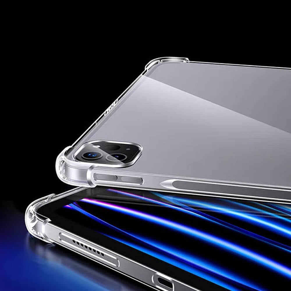 Apple iPad Pro 13 2024 Case Zore Tablet Nitro Anti Shock Silicone Cover Transparent