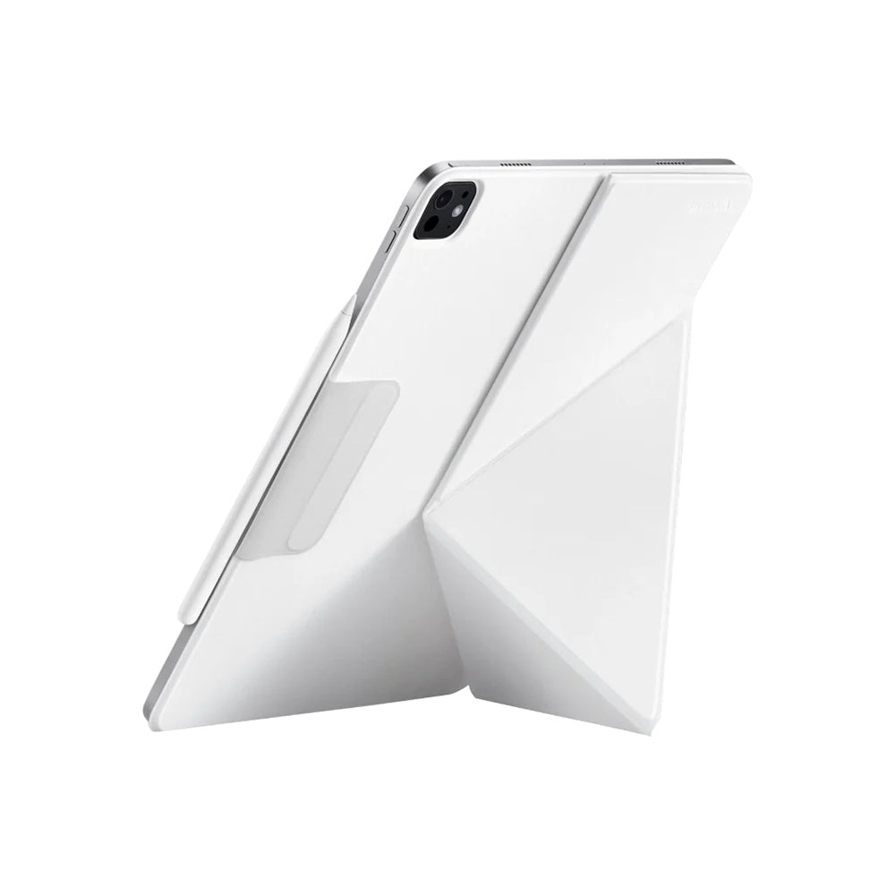 Apple iPad Pro 13 2024 Pitaka MagEZ Folio 2 Case with Pencil Compartment and Stand White