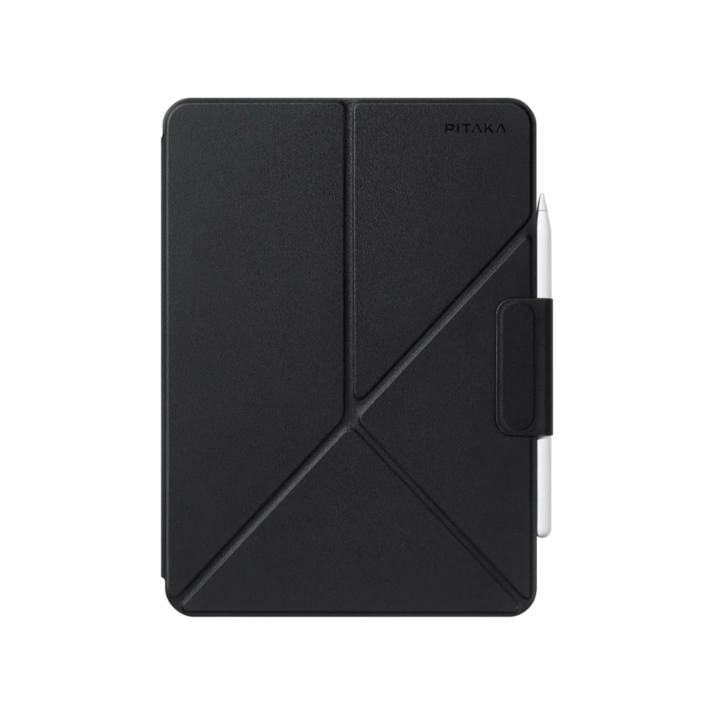 Apple iPad Pro 13 2024 Pitaka MagEZ Folio 2 Case with Pencil Compartment and Stand, Black