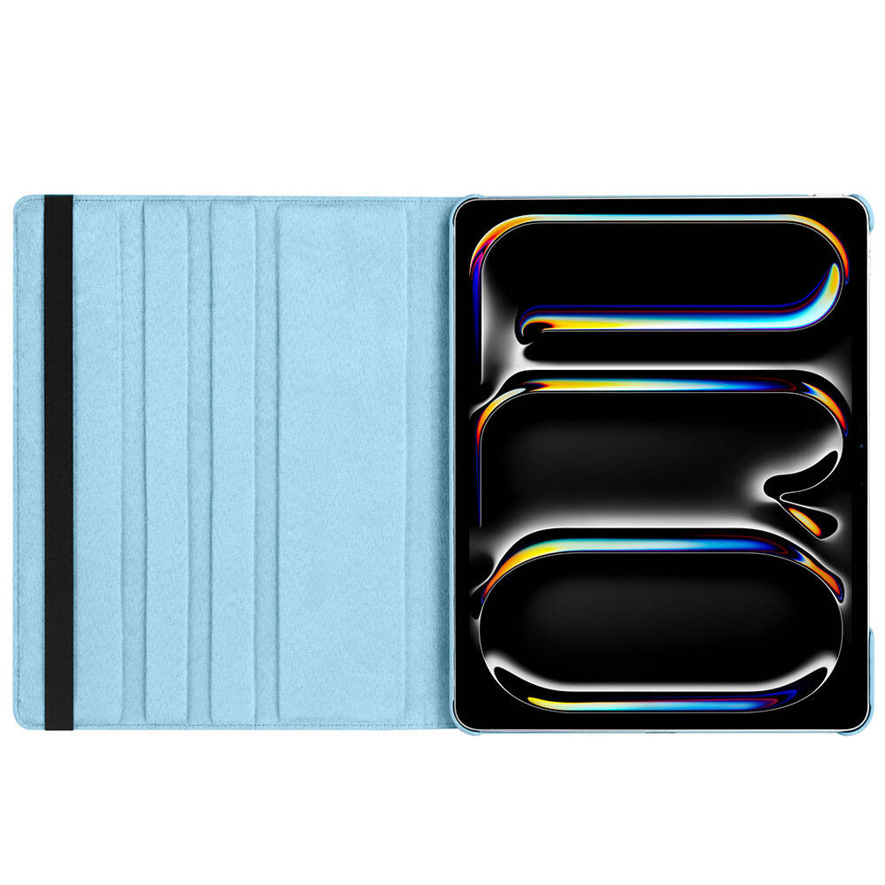 Apple iPad Pro 13 2024 Zore Dönebilen Standlı Kılıf Mor