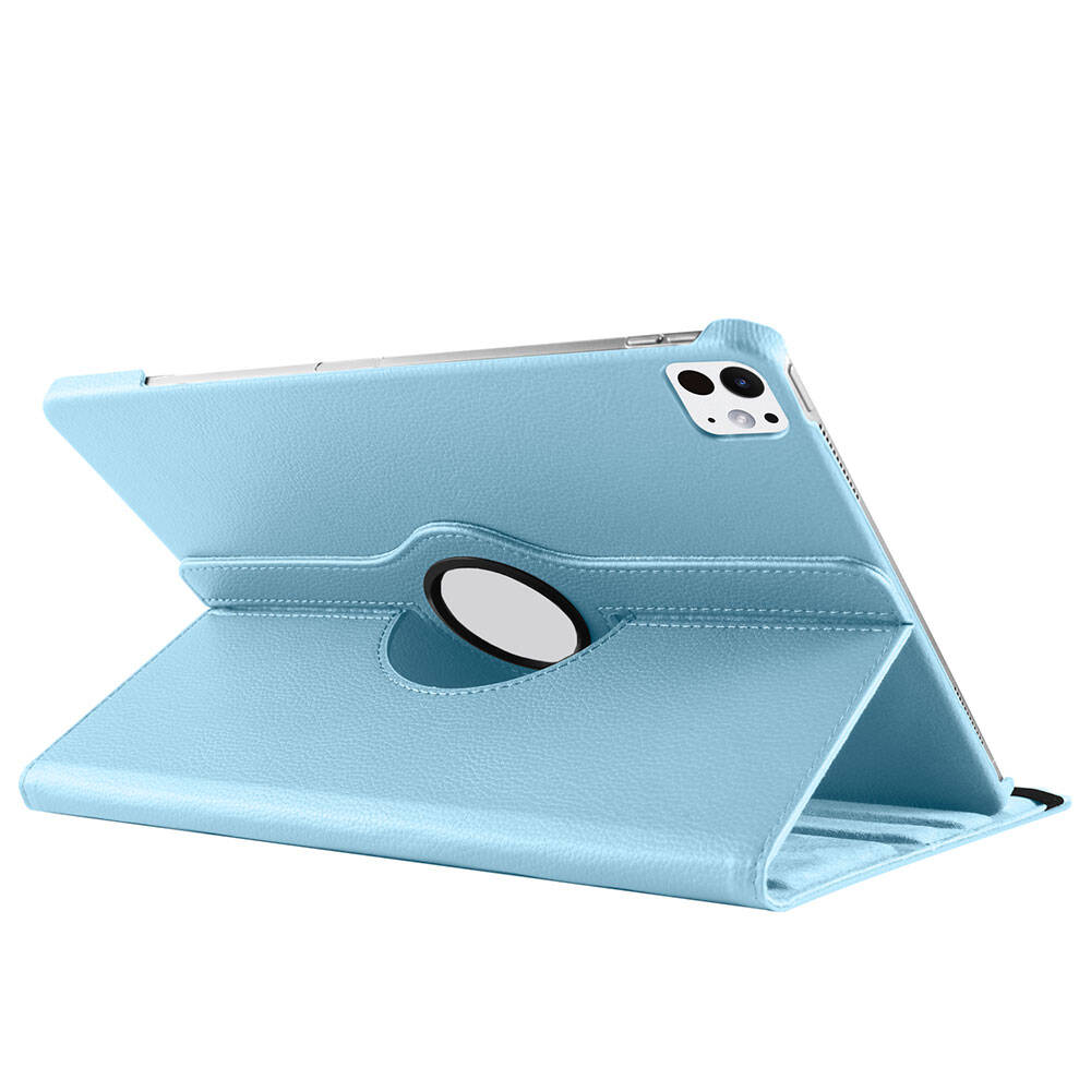 Apple iPad Pro 13 2024 Zore Dönebilen Standlı Kılıf Mavi