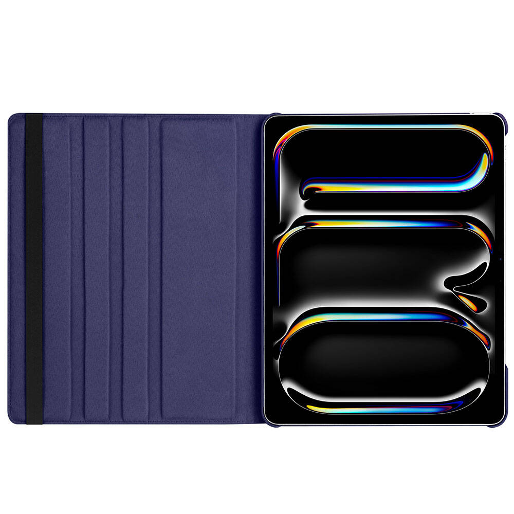 Apple iPad Pro 13 2024 Zore Dönebilen Standlı Kılıf Mor
