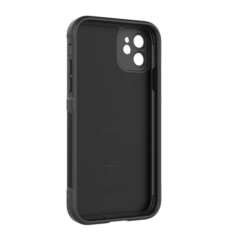 Apple iPhone 11 Case Flexible TPU Hollow Back Surface Design Zore Ethnic Silicone Cover Black