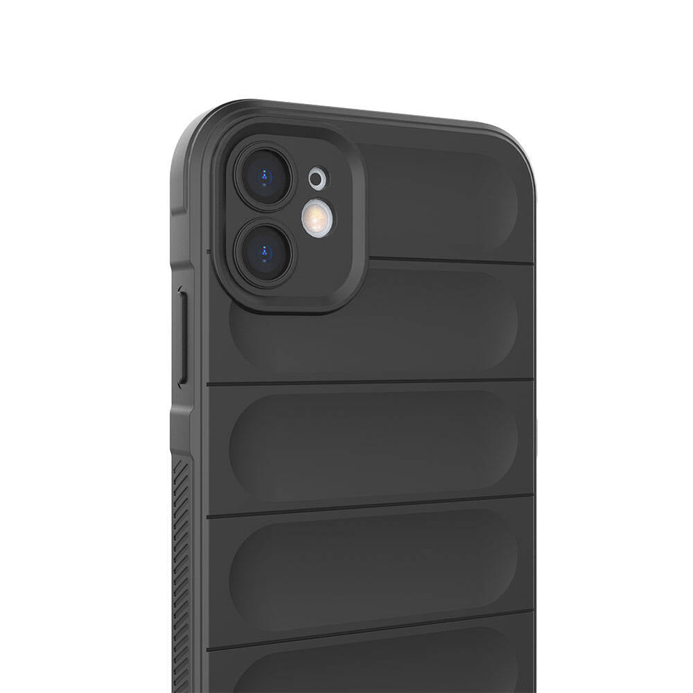 Apple iPhone 11 Case Flexible TPU Hollow Back Surface Design Zore Ethnic Silicone Cover Black