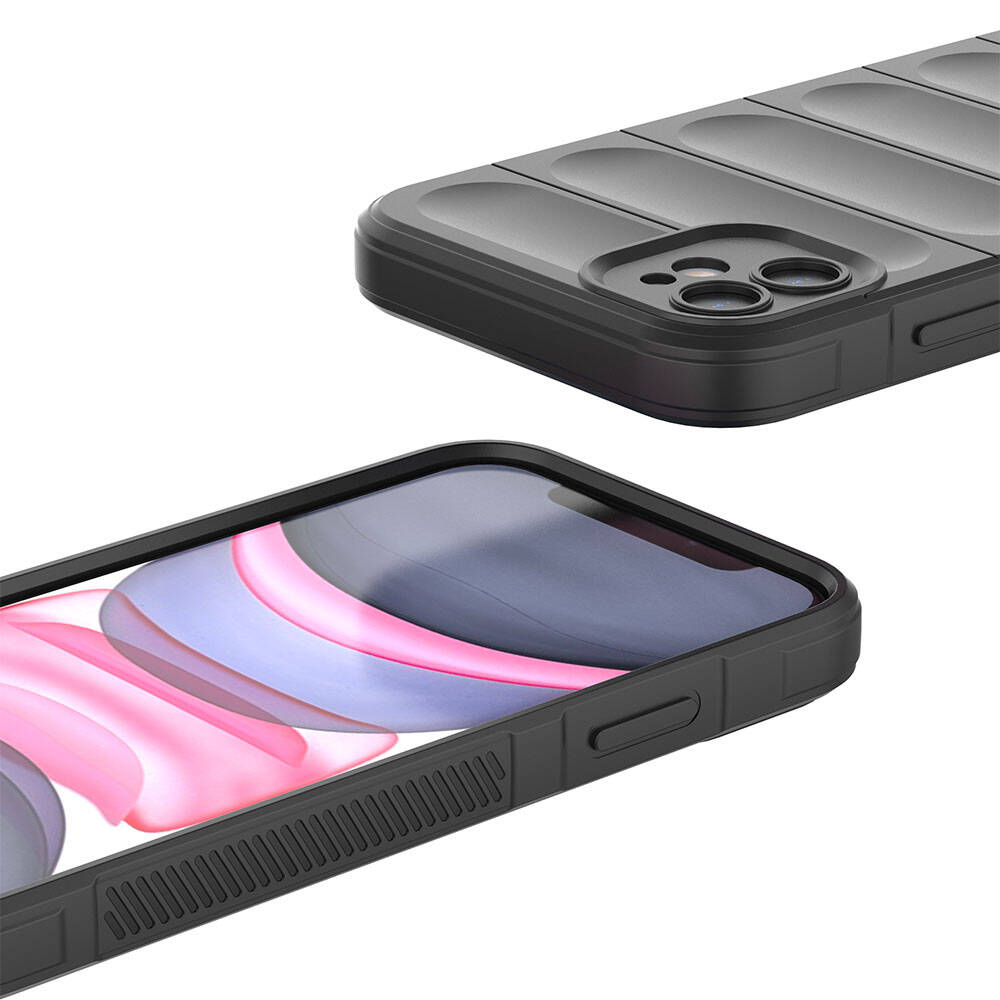 Apple iPhone 11 Case Flexible TPU Hollow Back Surface Design Zore Ethnic Silicone Cover Black