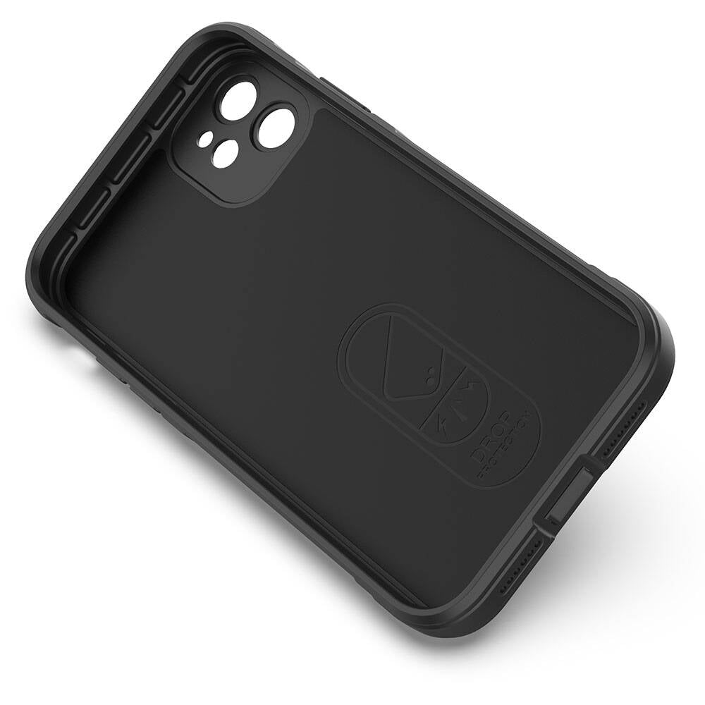 Apple iPhone 11 Case Flexible TPU Hollow Back Surface Design Zore Ethnic Silicone Cover Black
