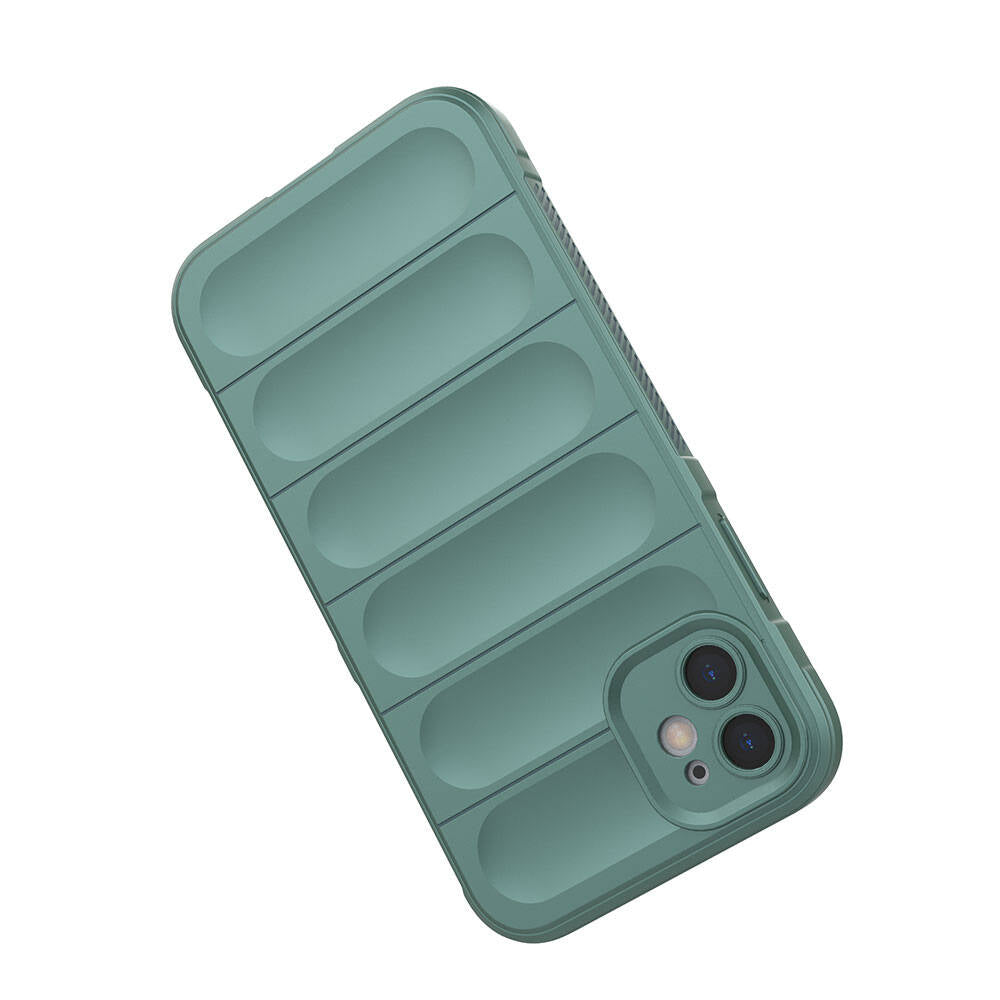 Apple iPhone 11 Case Flexible TPU Hollow Back Surface Design Zore Ethnic Silicone Cover Dark Green