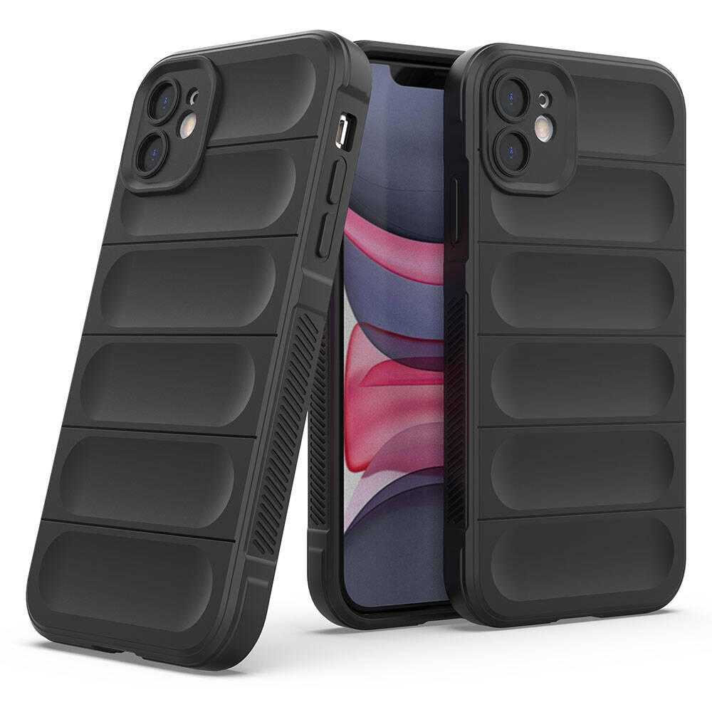 Apple iPhone 11 Case Flexible TPU Hollow Back Surface Design Zore Ethnic Silicone Cover Black