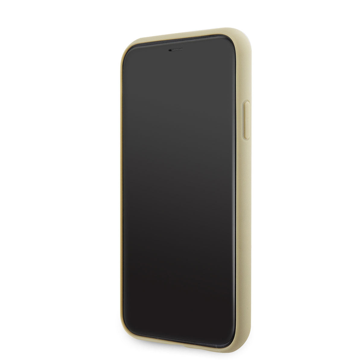Apple iPhone 11 Case Guess Original Licensed Stone Back Surface Triangle Logo Cover Gold