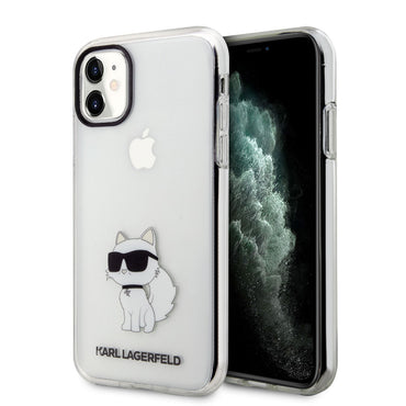 Apple iPhone 11 Case Karl Lagerfeld Transparent Choupette Design Cover Colorless