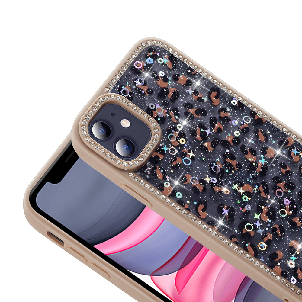 Apple iPhone 11 Case Stone and Glitter Design Zore Azra Cover Pink