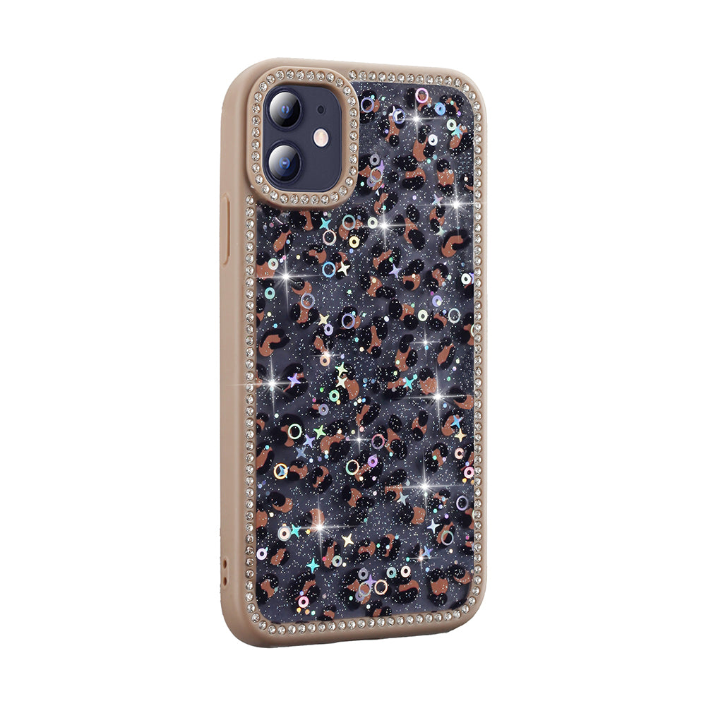 Apple iPhone 11 Case Stone and Glitter Design Zore Azra Cover Pink