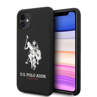 Apple iPhone 11 Case US POLO ASSN. Silicone Large Logo Design Cover Black