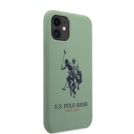 Apple iPhone 11 Case US POLO ASSN. Silicone Large Logo Design Cover Green