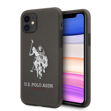 Apple iPhone 11 Case US POLO ASSN. Transparent Silicone Large Logo Design Cover Black