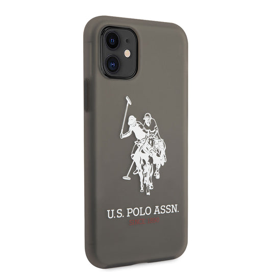 Apple iPhone 11 Case US POLO ASSN. Transparent Silicone Large Logo Design Cover Black