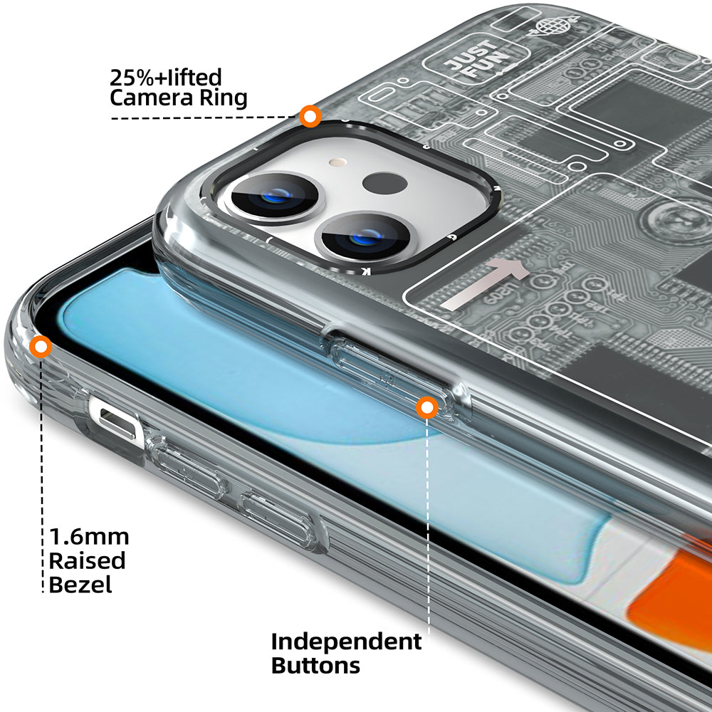 Apple iPhone 11 Case YoungKit Technology Series Cover Blue