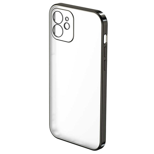 Apple iPhone 12 Benks Matte Electroplated TPU Kapak Siyah