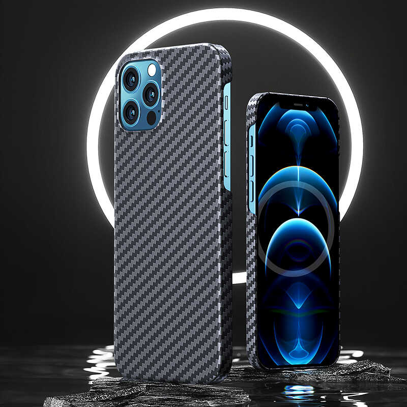 Apple iPhone 12 Kılıf Benks MFİ M-safe Magnetic Aramid Kapak Siyah