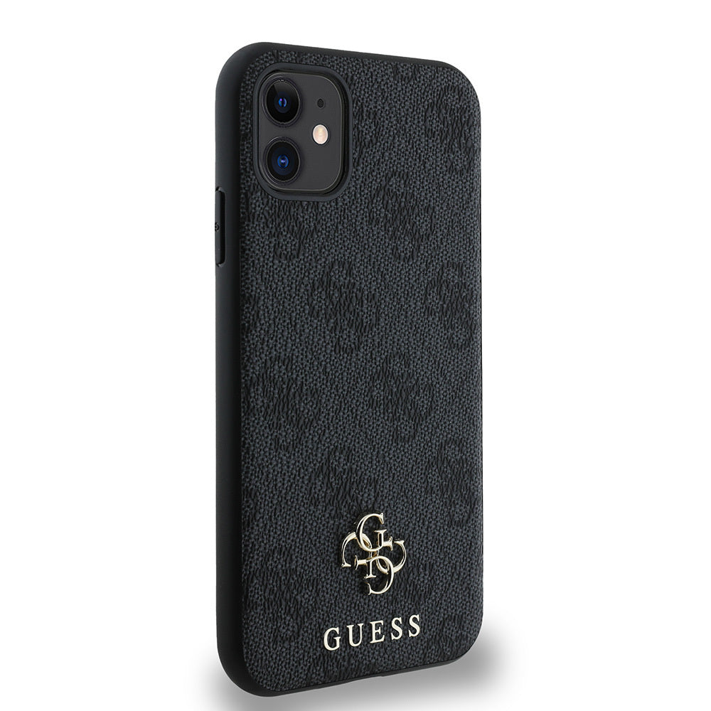 Apple iPhone 12 Case Guess Original Licensed M-safe Charging Feature Small 4G Classic Cover Pink