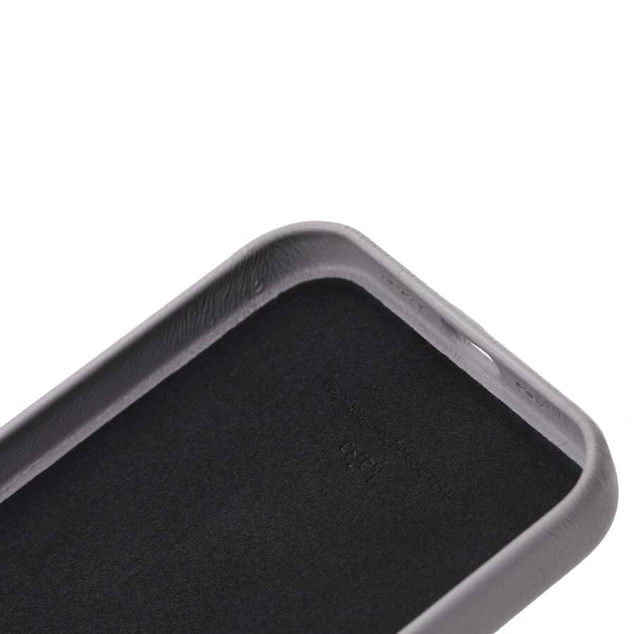 Apple iPhone 12 Case Kajsa Crazy Horse Cover Gray