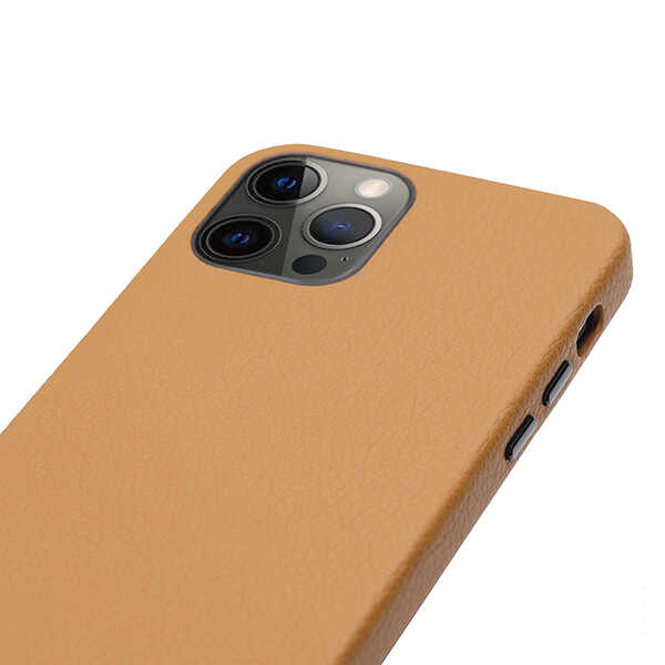 Apple iPhone 12 Case Kajsa Litchi Cover Red