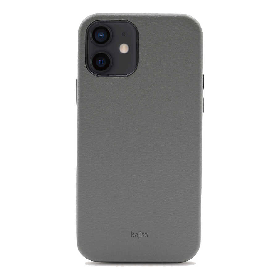 Apple iPhone 12 Case Kajsa Litchi Cover Brown
