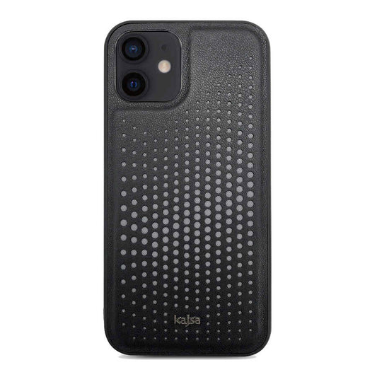 Apple iPhone 12 Kılıf Kajsa Splendid Serisi Circle Kapak Siyah