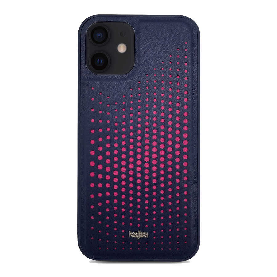 Apple iPhone 12 Case Kajsa Splendid Series Circle Cover Blue