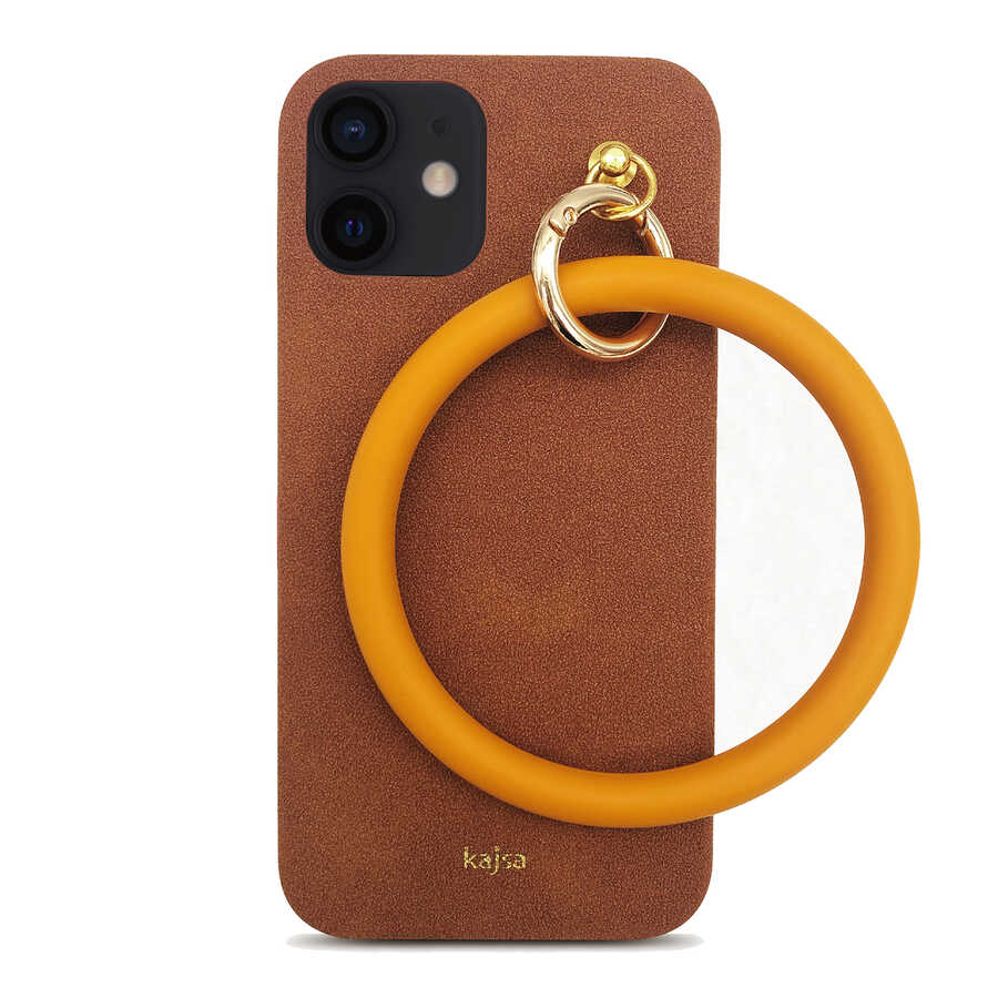 Apple iPhone 12 Kılıf Kajsa Splendid Serisi Morandi Ring Kapak Yeşil