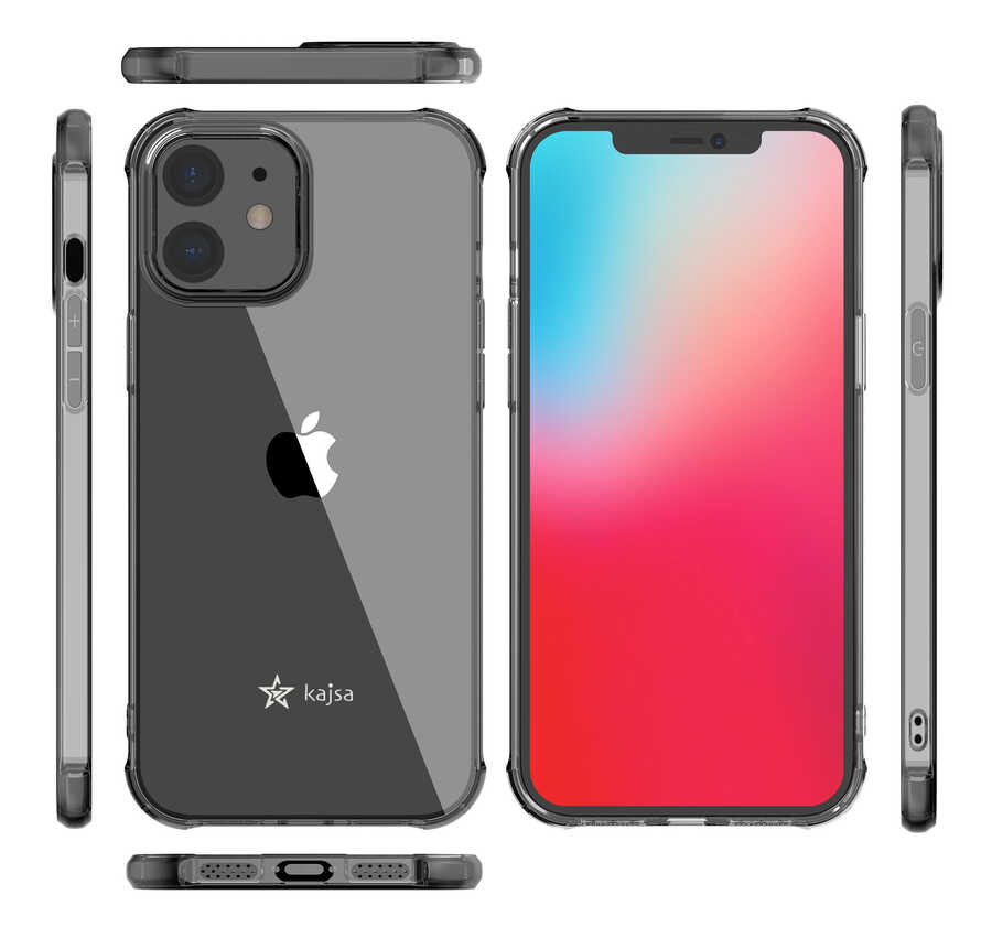 Apple iPhone 12 Case Kajsa Transparent Cover Gray