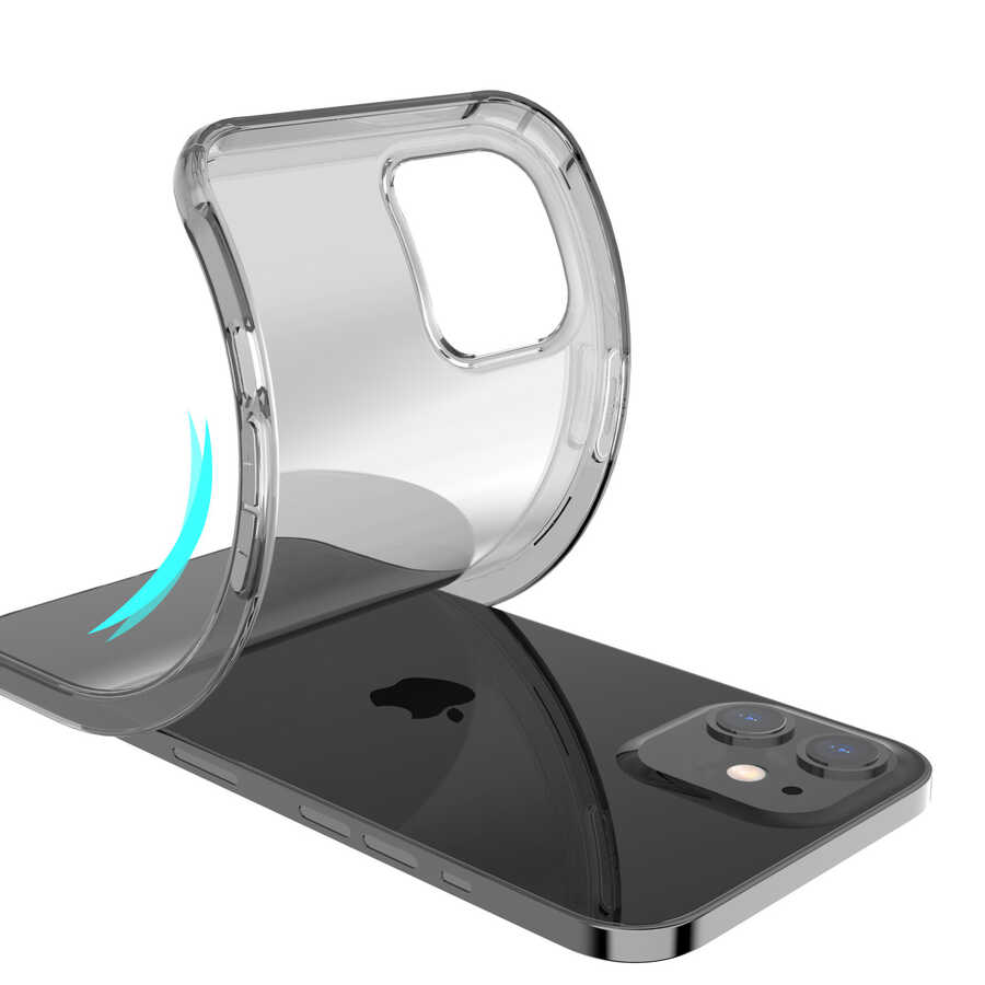 Apple iPhone 12 Case Kajsa Transparent Cover Gray