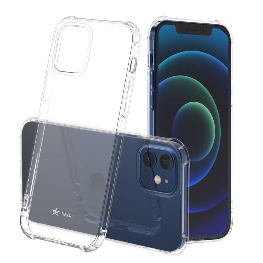 Apple iPhone 12 Case Kajsa Transparent Cover Gray