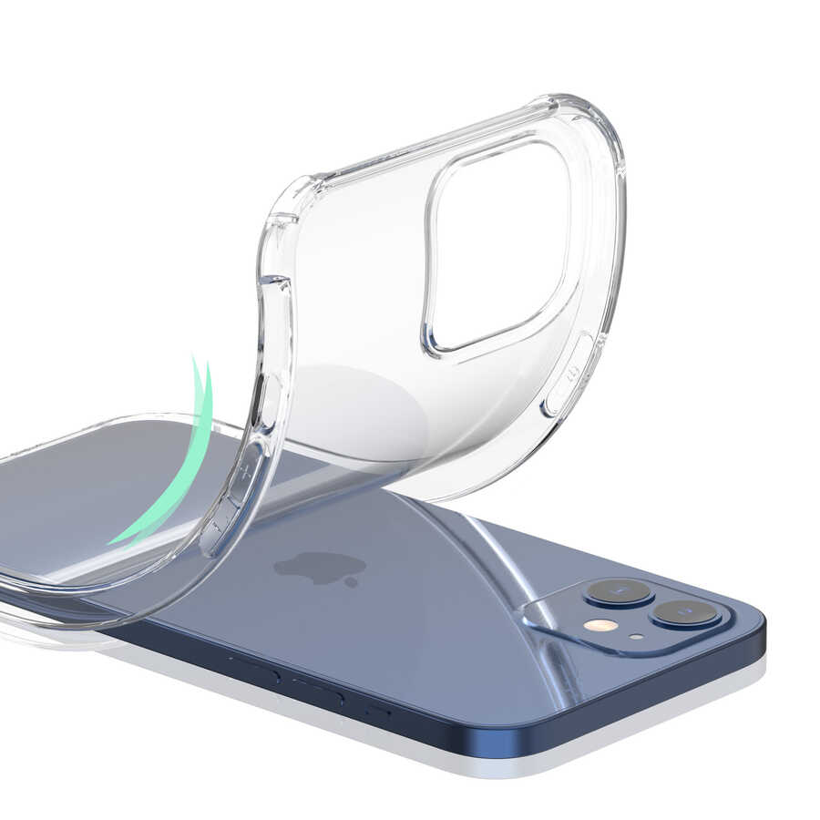 Apple iPhone 12 Case Kajsa Transparent Cover Gray