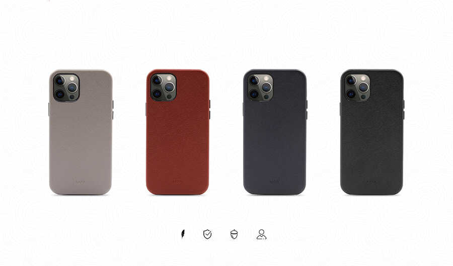 Apple iPhone 12 Case Kajsa Woven Cover Black