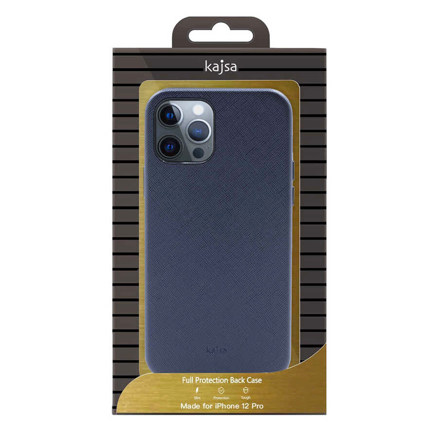 Apple iPhone 12 Case Kajsa Woven Cover Black