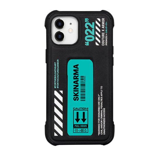 Apple iPhone 12 Kılıf SkinArma Standlı Deri Görünümlü Shingoki Kapak Turkuaz