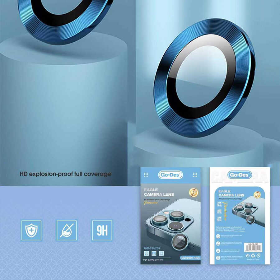 Apple iPhone 12 Pro Go Des Eagle Camera Lens Protector Silver