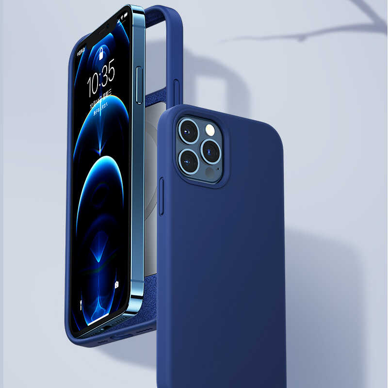 Apple iPhone 12 Pro Case Benks M-safe Magnetic Original Apple MFI Certified Silicone Cover Blue