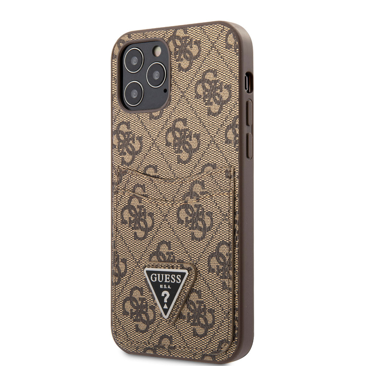 Apple iPhone 12 Pro Case GUESS Double Card Slot Cover Black