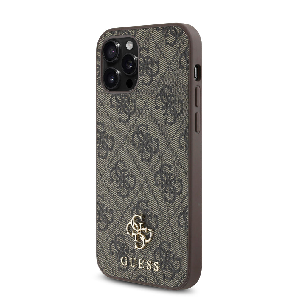 Apple iPhone 12 Pro Case Guess Original Licensed M-safe Charging Feature Small 4G Classic Cover Pink