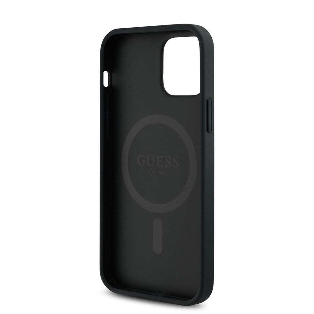 Apple iPhone 12 Pro Case Guess Original Licensed M-safe Charging Feature Small 4G Classic Cover Pink